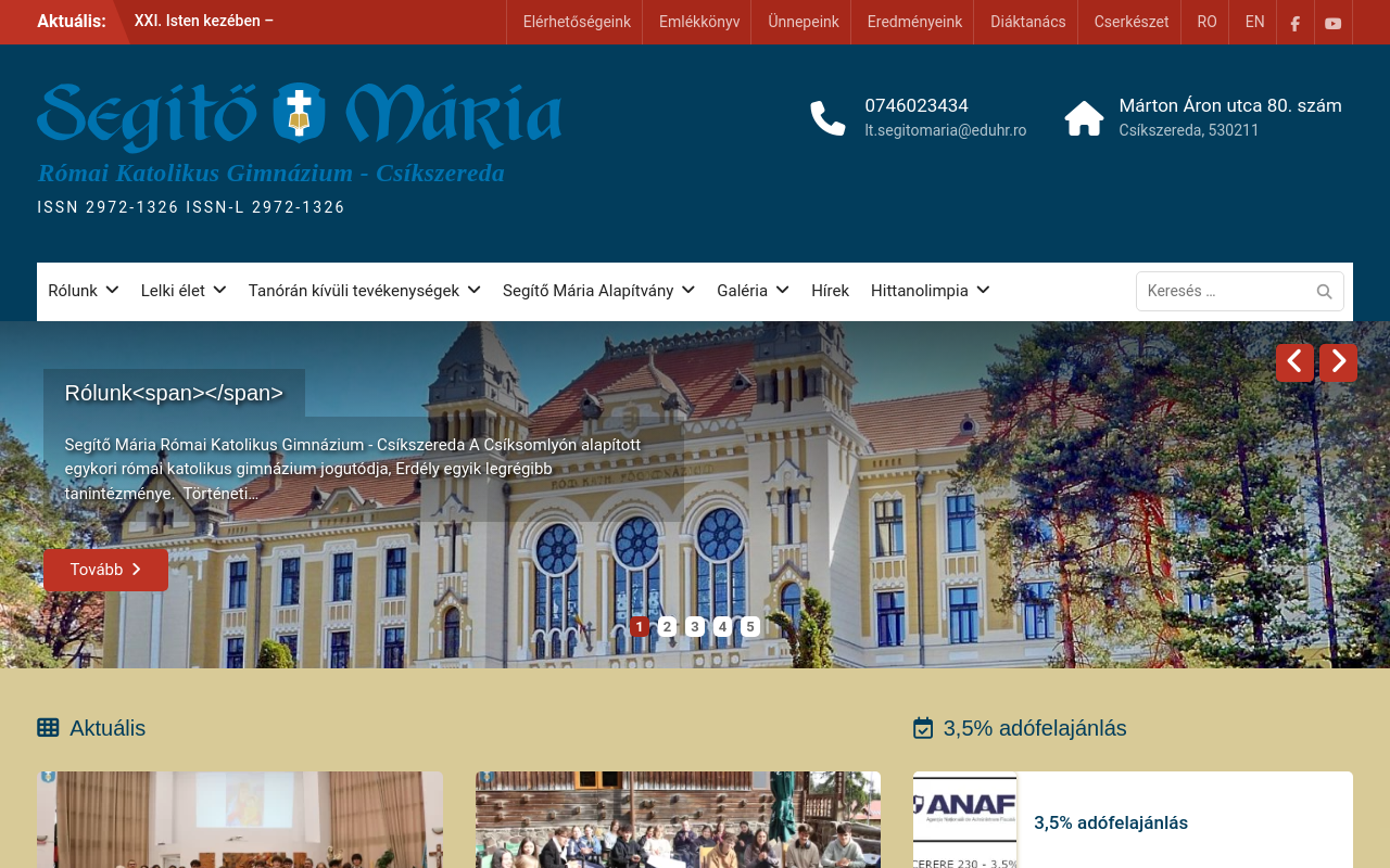 Screenshot of segitomaria.ro