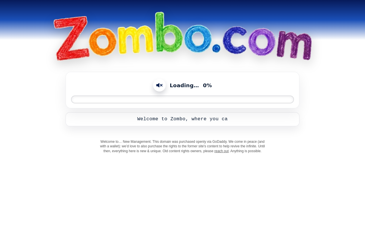 Screenshot of zombo.com